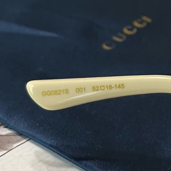NEW GUCCI Sunglasses✨Authentic Gold Frame Gray Cat Eye Lenses GG0521S - Picture 13 of 15